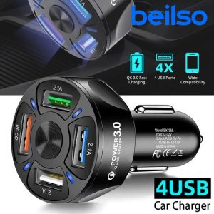 شارژر فندکی 48 وات 4 پورت USLION 4 Ports USB Car Charge